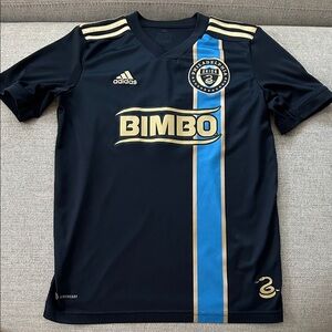 Adidas Navy Philadelphia Union Jersey with Blue and Gold Stripes